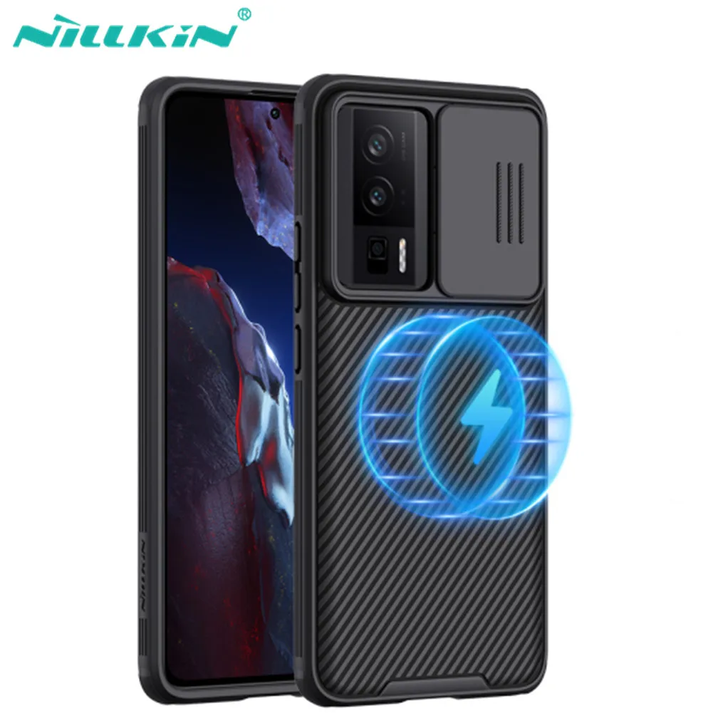 

Чехол NILLKIN Magsafe для Xiaomi Poco F5 Pro CamShield Pro Slide PC, защитный чехол для камеры Xiaomi Poco F5 Pro, Магнитный чехол