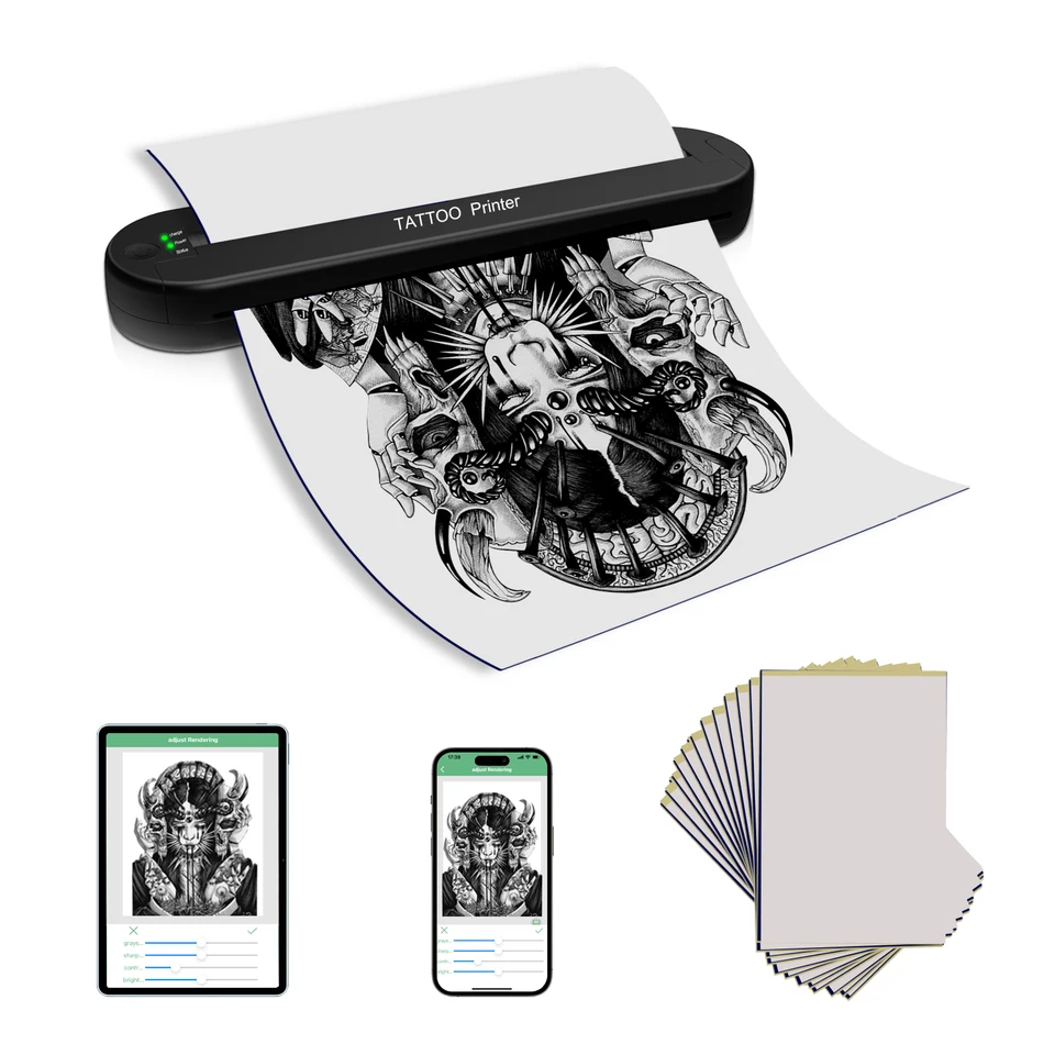 Wireless Bluetooth Tattoo Stencil Copier Printer