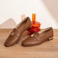 CHCH Women's Flat Shoes 2025 Autumn New Comfortable Cow Leather Black Business Commuter Women's Shoes - Image 6