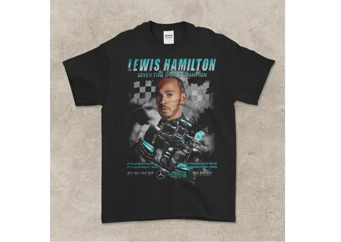 Nuovo! T-Shirt Lewis Hamilton Da Uomo, Camicia Vintage Da Corsa Lewis Hamilton Da03974
