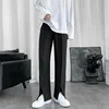 Spring/Summer Black Suit Pants Men Fashion Society Mens Dress Pants Korean Loose Straight Pants Mens Office Formal Trousers 4
