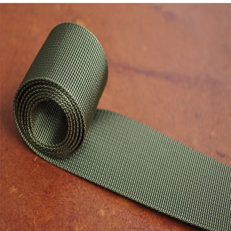 ArmyGreen 웨빙 리본, DIY 바느질 가방 부품 스트랩, 시트 스트랩, 신발 의류, 20mm, 25mm, 38mm, 50mm 너비, 5 m