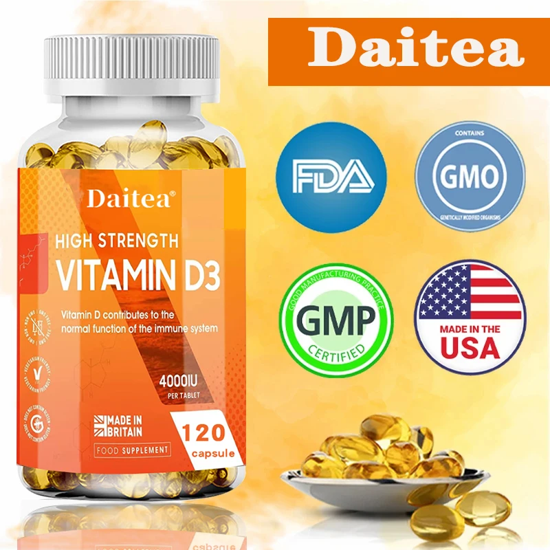 Daitea Vitamin D3 Supplement Strong Bones, Teeth, Muscle and Brain