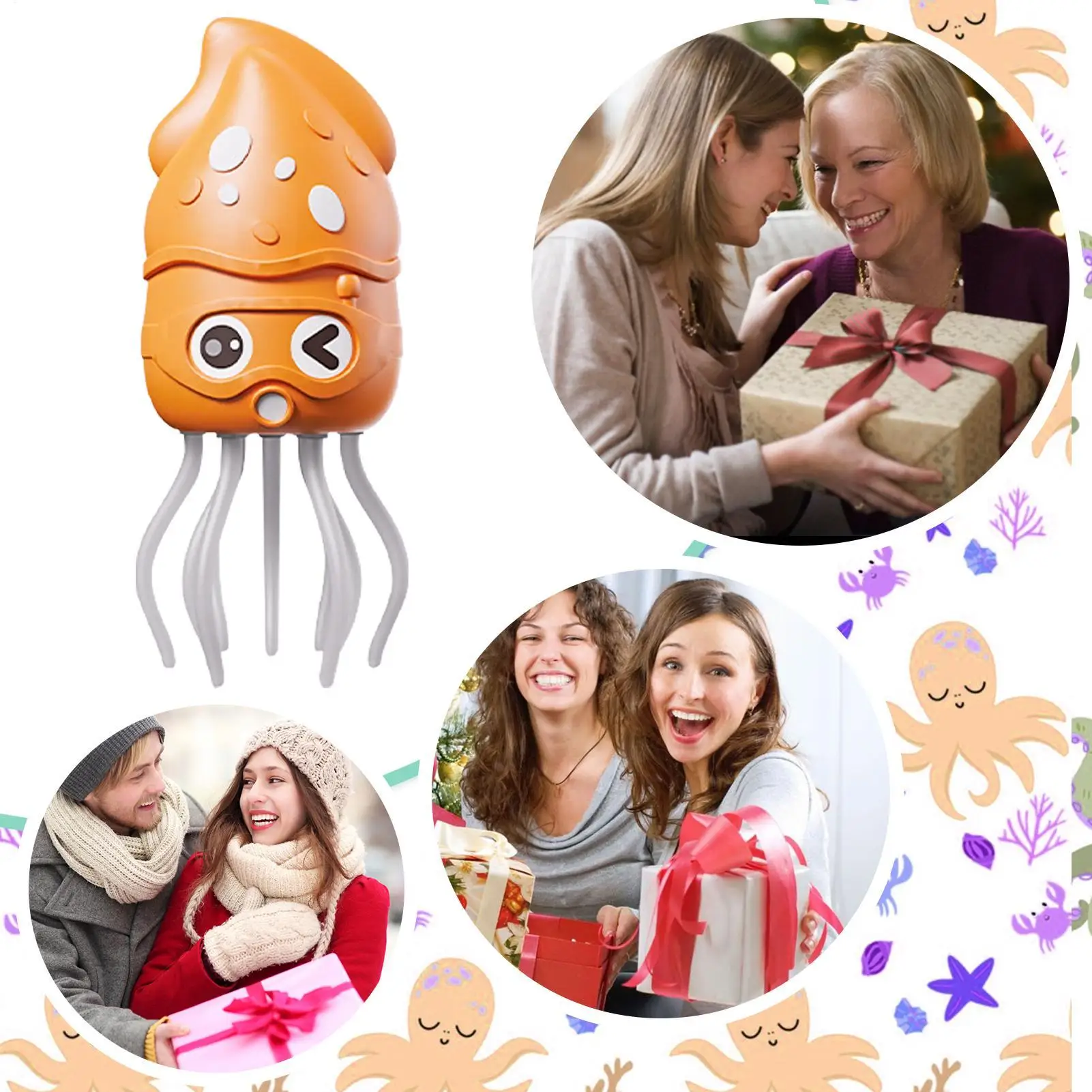 전기 춤추는 문어 장난감, 조명과 음악이 있는 움직이는 로봇 문어 장난감, 3세 남자아이 생일 선물 학습 활동