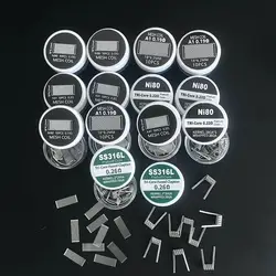 50/30/10PCS Premade Coils Resistance 0.22-0.26 Mesh Style Coil 0.17-0.2 Resistance Ni80 Ni70 A1 SS316L Metal Accessories Decorat