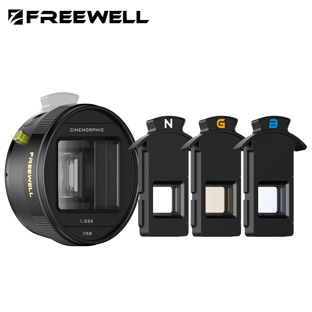 Steven Divish Pro Cine 1.33/1.55X Anamorphic 3 in 1 Lens,Vibrant Neutral,Gold an