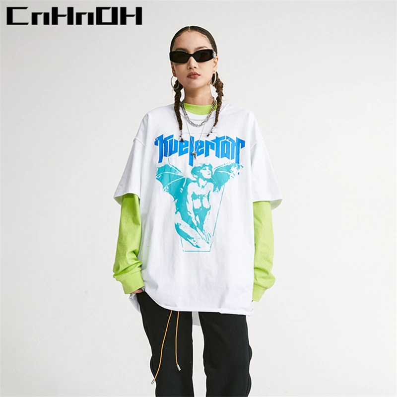 

Новое поступление футболок CnHnOH Essentials, мужская летняя забавная футболка унисекс, женские топы с ангельскими элементами A022