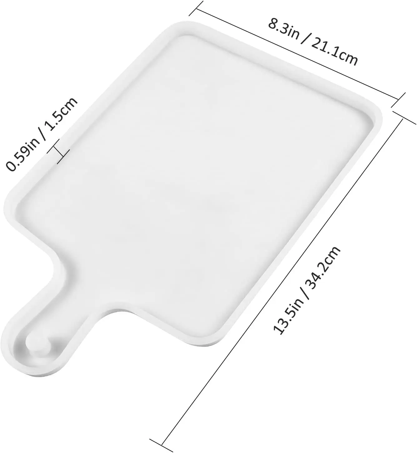 Resin Silicone Tray Molds, Casting Mold for Epoxy Resin, DIY Resin Large Serving Rectangle Shape Handle Board for Home Deco 2