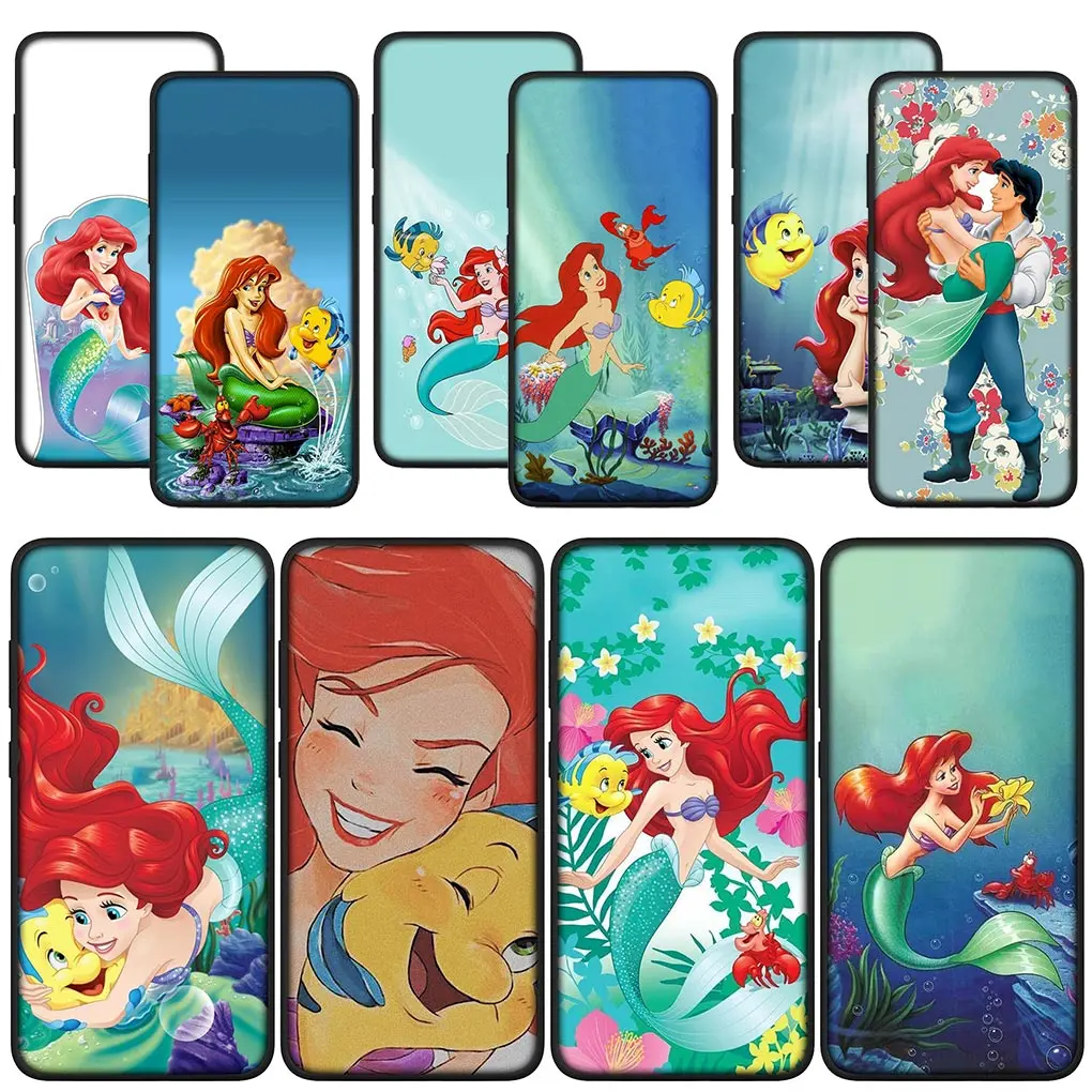 Cartoon The Little Mermaid Ariel Cover Per Samsung Galaxy A10 A20 A22 A30 A31 A32 A50 A51 A52 A53 A72 A33 A73 Custodia Morbida