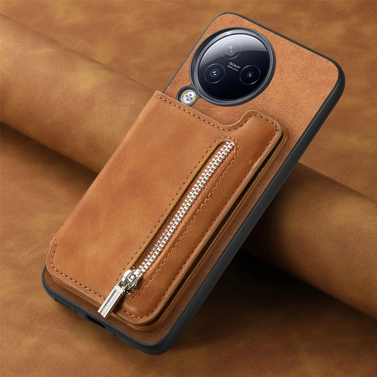 2 in 1 Removable Zipper Cards Solt Magnetic Leather Wallet Case For Xiaomi Redmi Note 13 Pro Plus 12 13T POCO X6 14 Ultra Cover_voghion.com