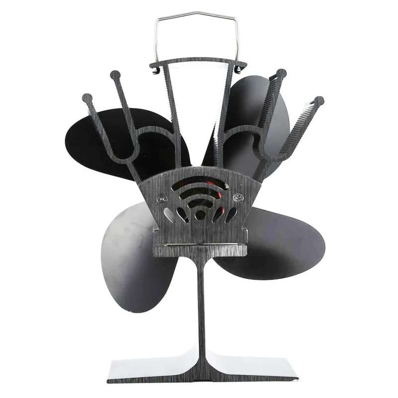 4 Blades Stove Fan Heat Powered Stove Fan Log Wood Burner Ecofan Quiet Home Fireplace Chimney Efficient Heat Distribution