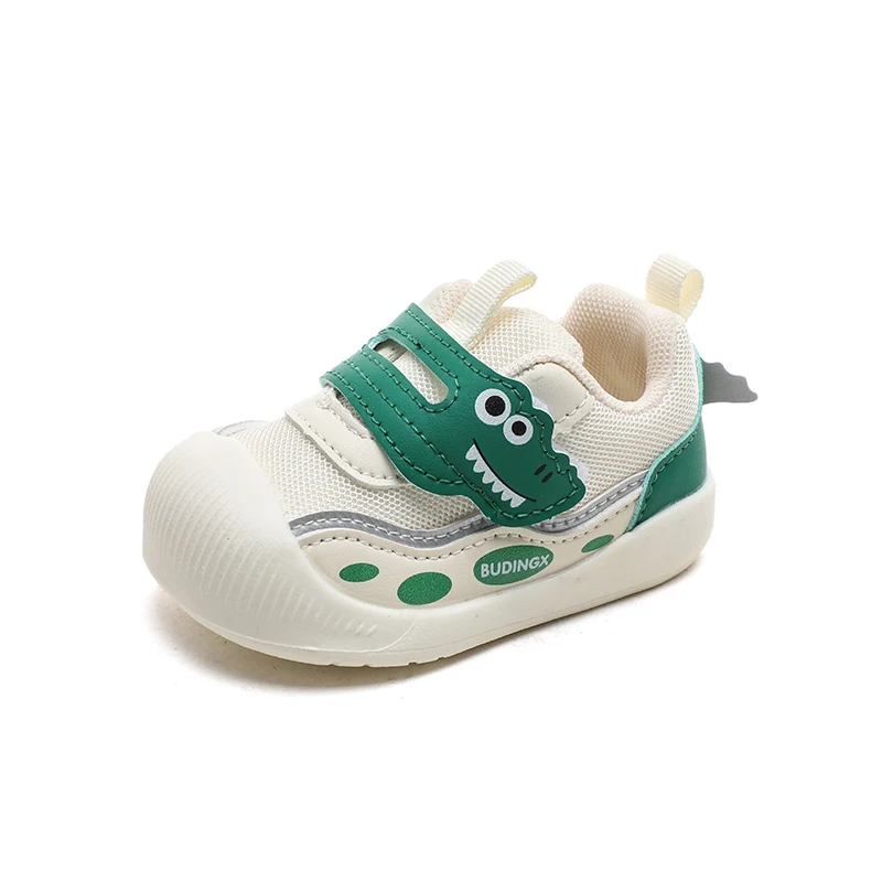 Children Sneakers Spring Autumn Baby Cute Cartoon Walking Shoes Boys Girls Dinosaur Sticker Casual Shoes