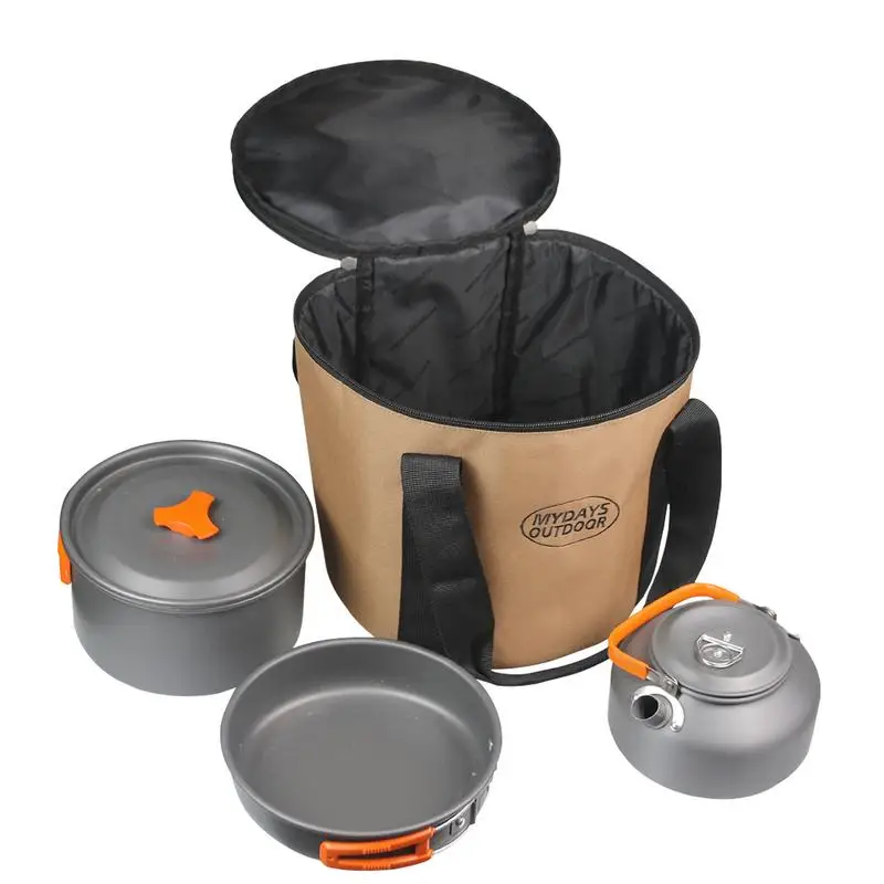 Borsa Porta Utensili Da Campeggio In Tessuto Oxford – Capiente 33x13x12,5 Cm, Doppia Cerniera E Maniglia, Per 4-8 Persone