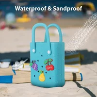 Charms Croc Beach Bag Rubber Waterproof Female Shoulder Handbag Fashion Crossbody Messenger Travel Pool Women Jibz Tote Sac Bag - Image 3