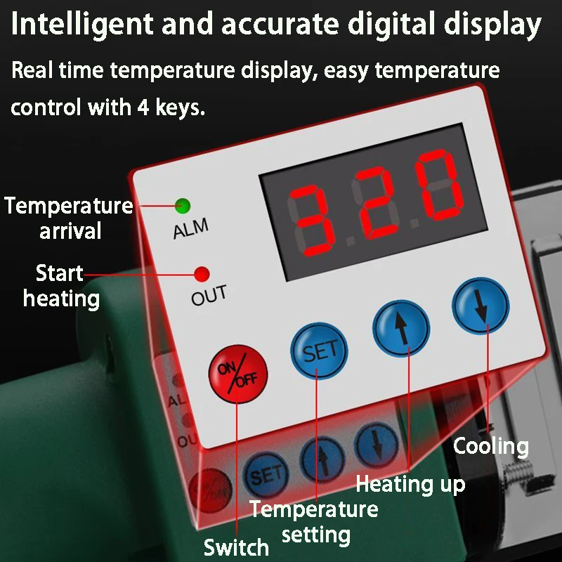 GREENER Tube Welders High Power Water Tube Hot Melt Machine Electronic Display Temperature Control Plastic Water Pipe Soldering 2