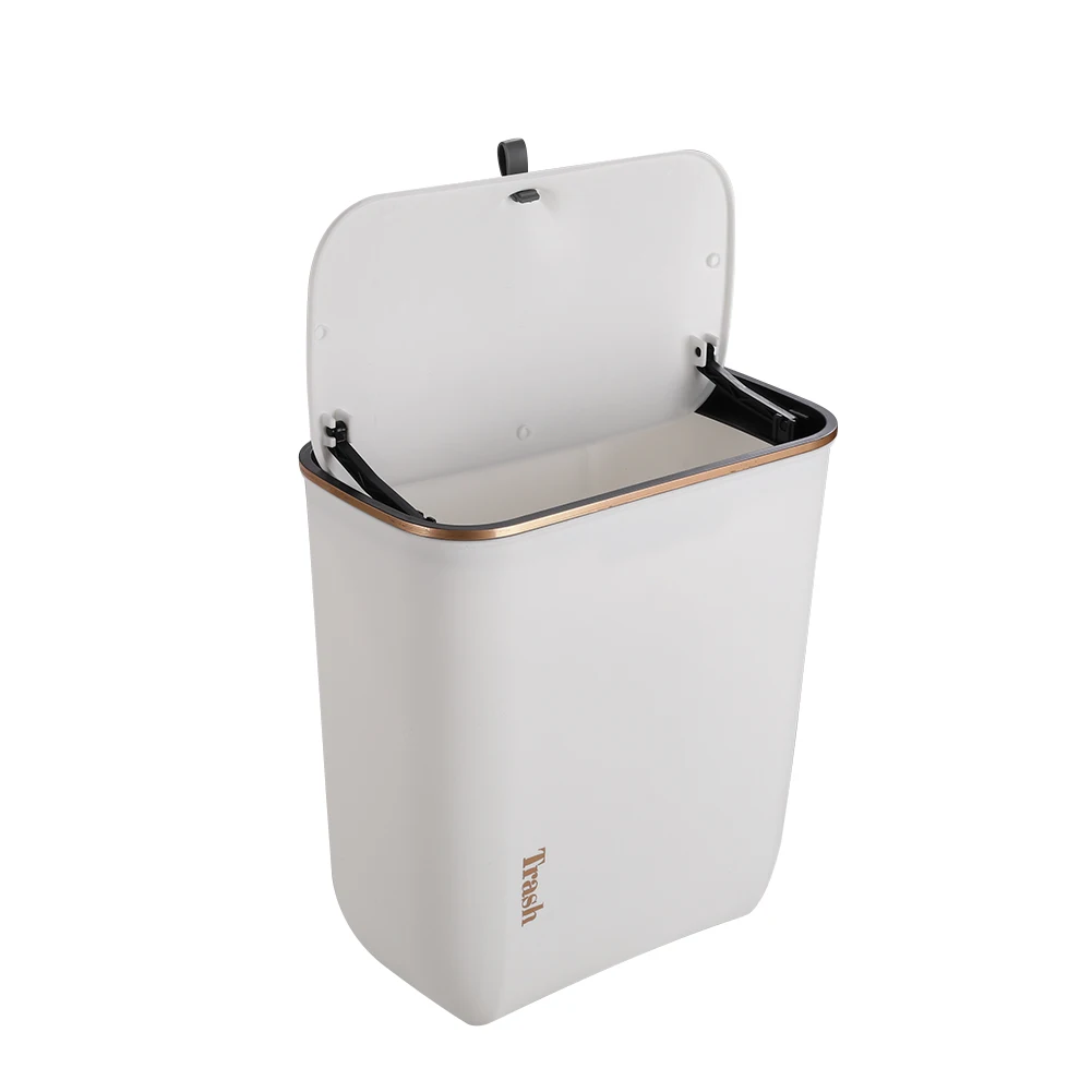 Kitchen Bathroom Hanging Waste Bin with Lid Wall Mounted Garbage Can for Cabinet Under Sink Waste Garbage Compost Bin: 3 - 5 Days Free Delivery Only UK