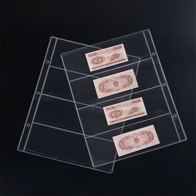 Műanyag Zacskók A Tároló Bankjegyek Számára Dokumentumok Tartók Átlátszó Táskák Emléktárgyak - Image 5