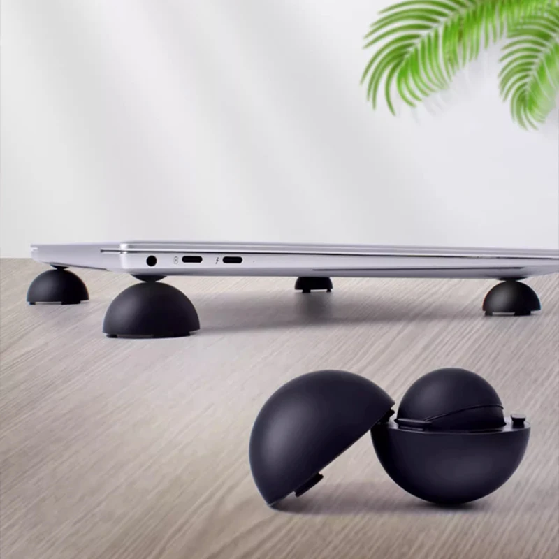 Compact and Portable Laptop Cooling Pad with Adjustable Stand and Heightening Bracket