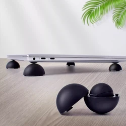 Compact and Portable Laptop Cooling Pad with Adjustable Stand and Heightening Bracket (Black)