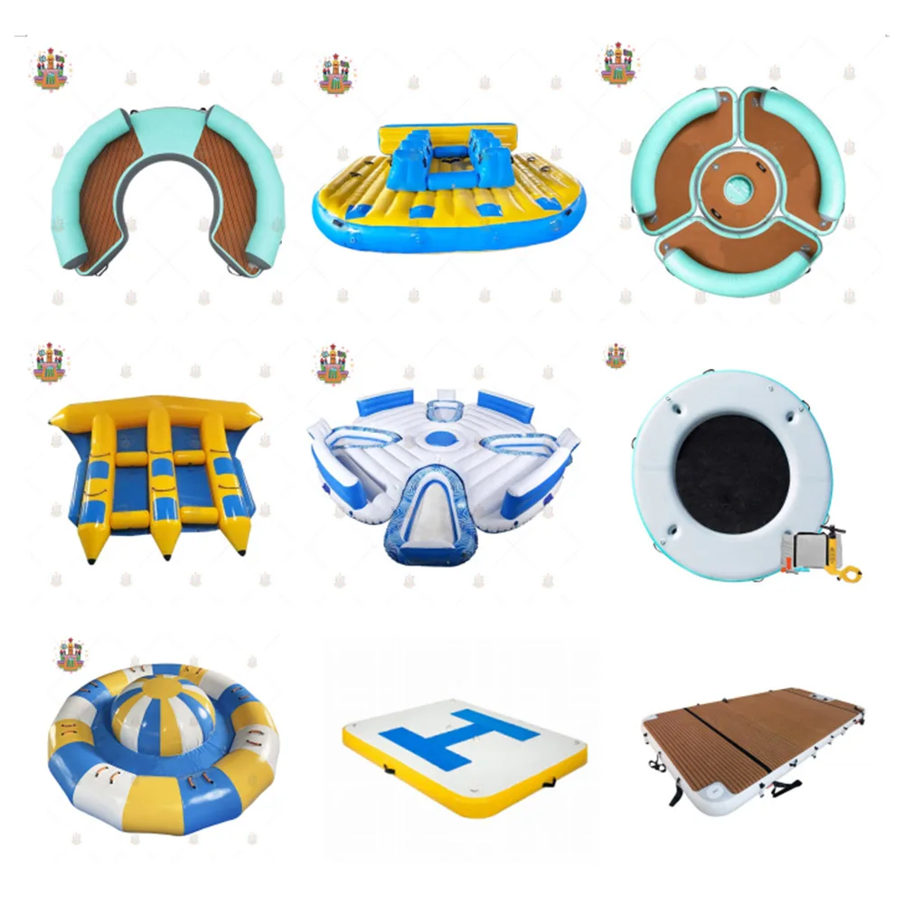 Single Seat Drop Stitch Inflatable Fishing Platform Inflatable Round Boat for Water Entertainment