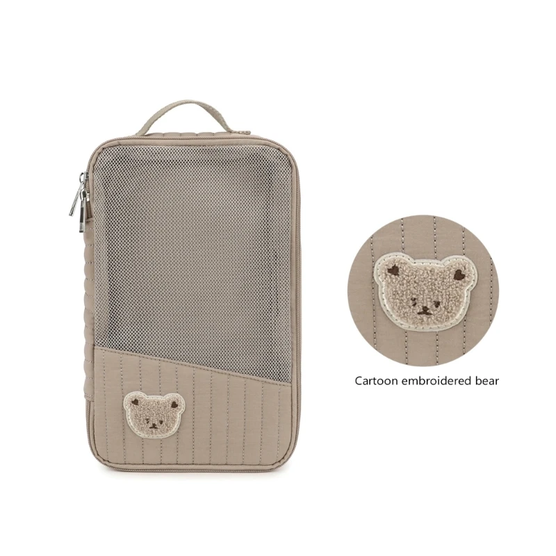 Baby-Organizer mit mehreren Fächern, weicher Baumwollstoff, kompaktes Design für Windeln, Windeln, Kleidung und mehr A2UB – Detail 9