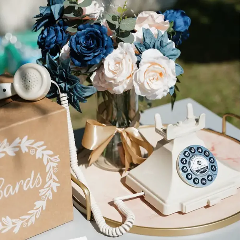 Audio Message Book Phone Audio Guestbook Book Classic Retro Phone Banquet Voice Check-in Message Birthday Party Celebrati