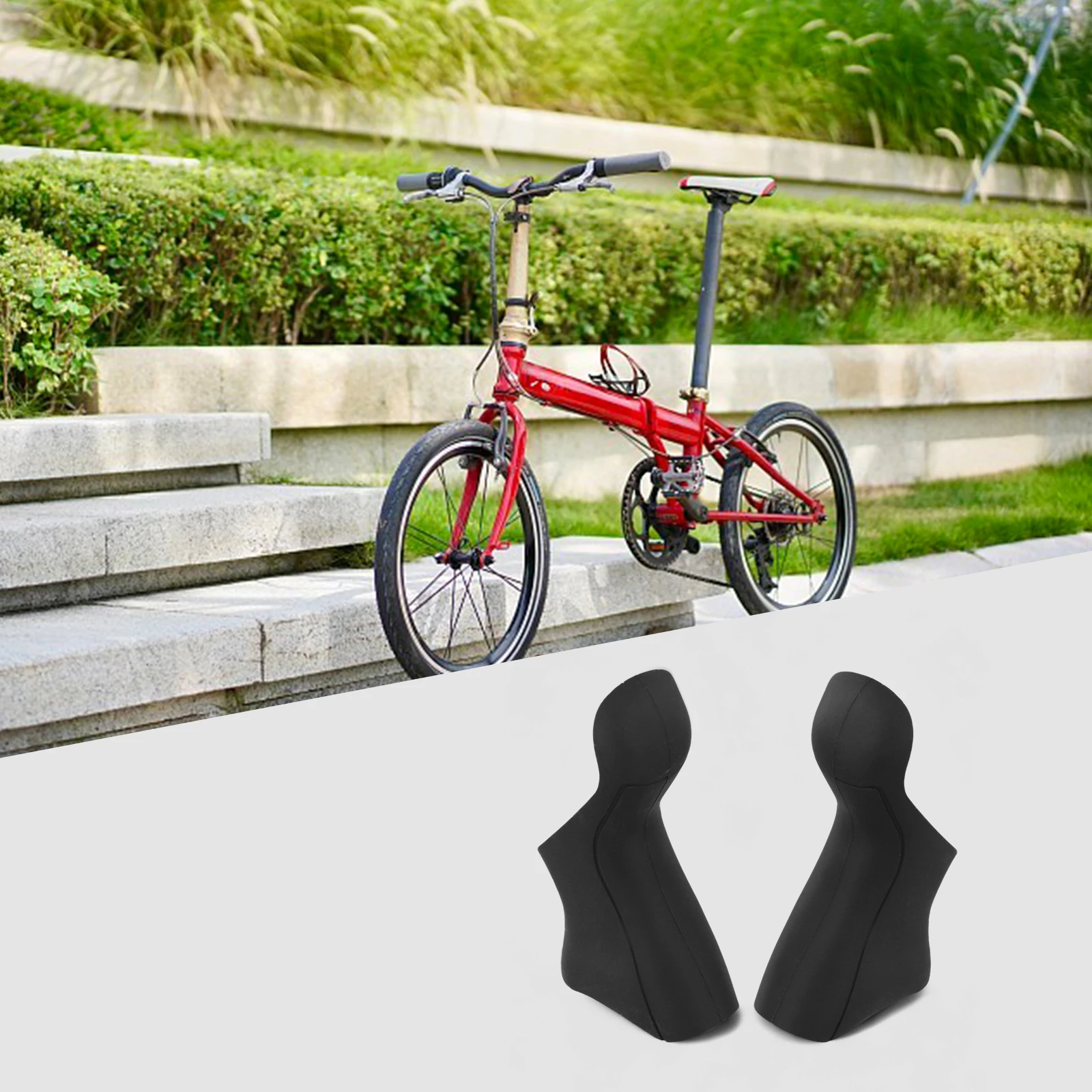 1 paar Fahrrad Bremshebel Hauben Fahrrad Brems Schalthebel Abdeckung Für ST-2400/3500/4500 Fahrrad Silikon schutzhülle Griff Abdeckung – Detail 7