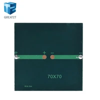 GREATZT Panneau Solaire Polycristallin 5.5V 110mA 70*70MM 0.55W Mini Système Solaire DIY pour Chargeur de Batterie de Téléphone Portable 3