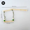 Wood Parrot Stand Pole Double Layer Swing Toy for Bird Tiger Skin Claw Grinding Beak Grinding Stand Pole Bird Cage Accessories 4