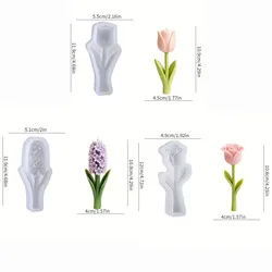 Elegant Floral Candle Molds (Three - piece set)