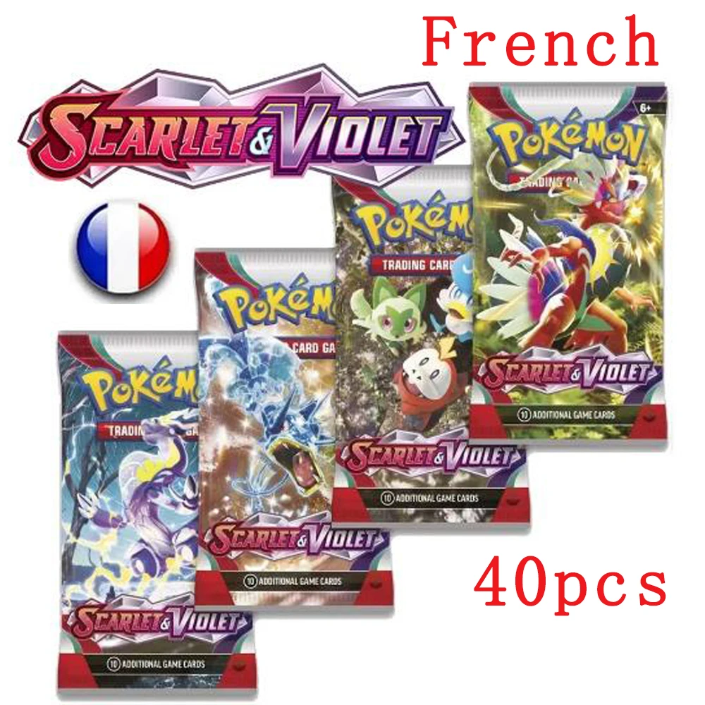thumbnail image 1 of 4 Pack Cards SCARLET VIOLET EX GX Team Unbroken Bond Unifie Minds PALEDA EVLVED Collectible Trading Cards Game Toy, 1 of 5