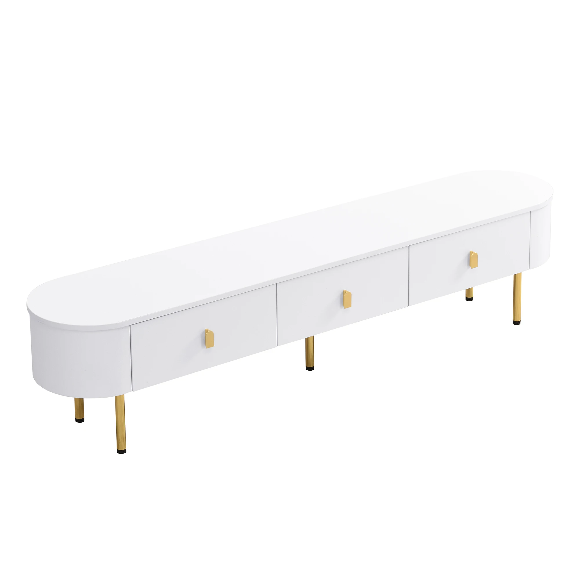 Leichte Luxus-TV-Schrank- und Couchtischkombination, Wohnzimmerkombination, mit Schubladen, abgerundeten Ecken – Detail 18