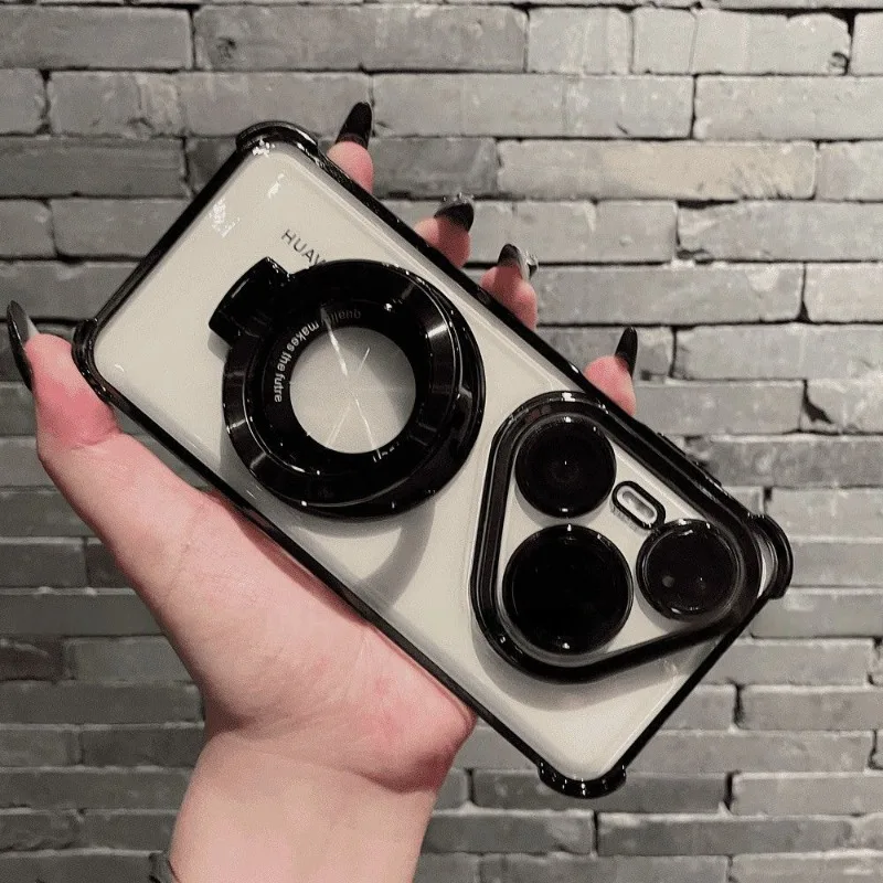 Transparent Acrylic Case with Bracket and Built-in Lens Film