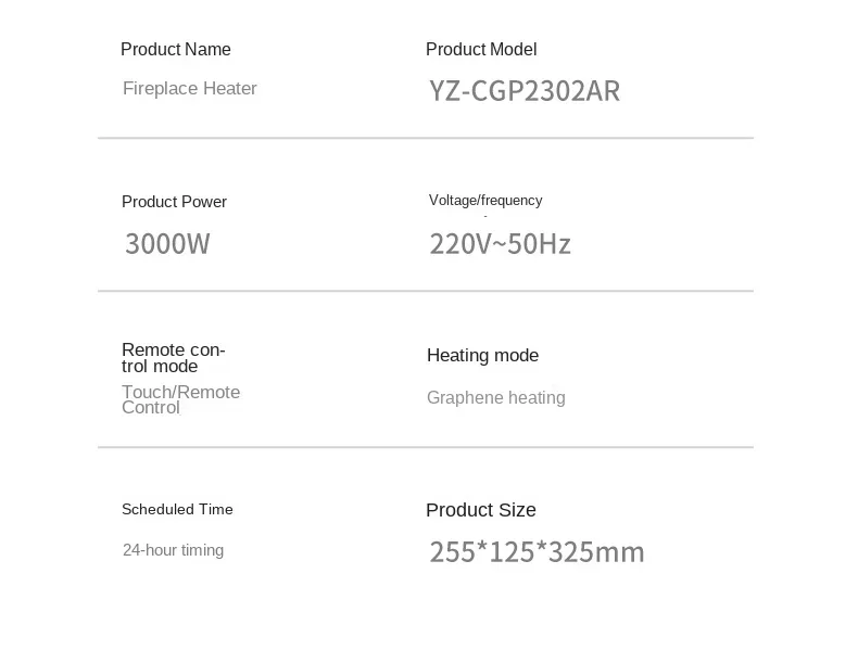 Sb4b0f099349346cebd9e2e6d7e053f89C 220V fireplace heater, household electric heater, living room, bedroom, fast heating and energy-saving heater Mallzona