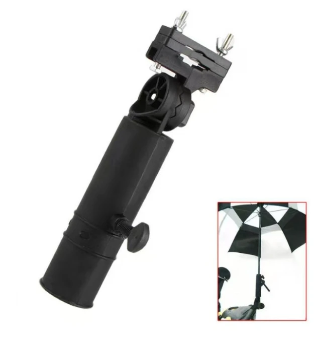 Description Picture 3 of itemUniversal Golf Cart Umbrella Holder Adjustable Golf Trolley Umbrella Stand Clip Buggy Baby Pram Wheelchair Umbrella Bracket