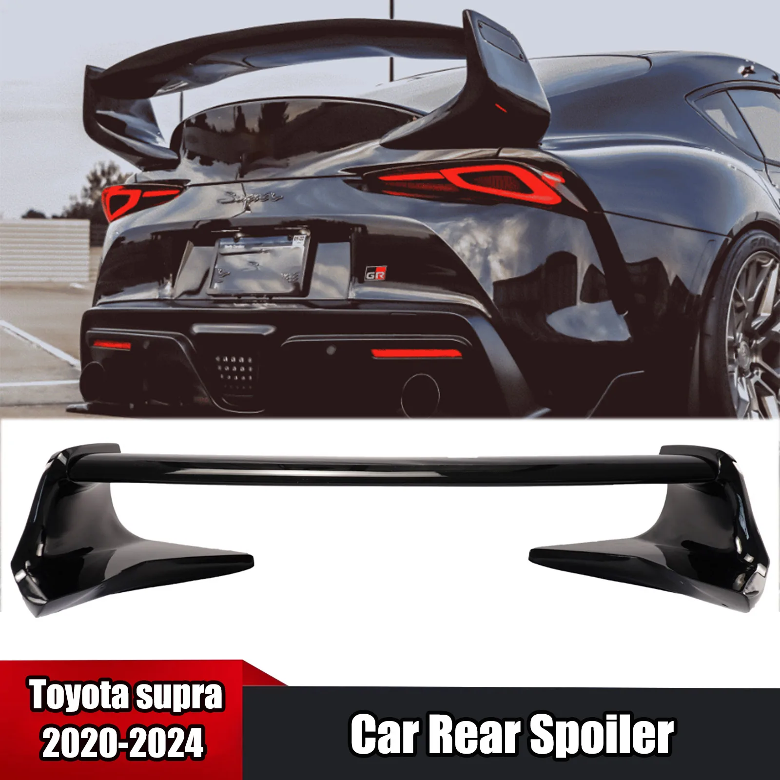 

Задний спойлер для Toyota supra 2020-2024, крышка багажника автомобиля, крыло крыла, диффузор, сплиттер, внешний аксессуар