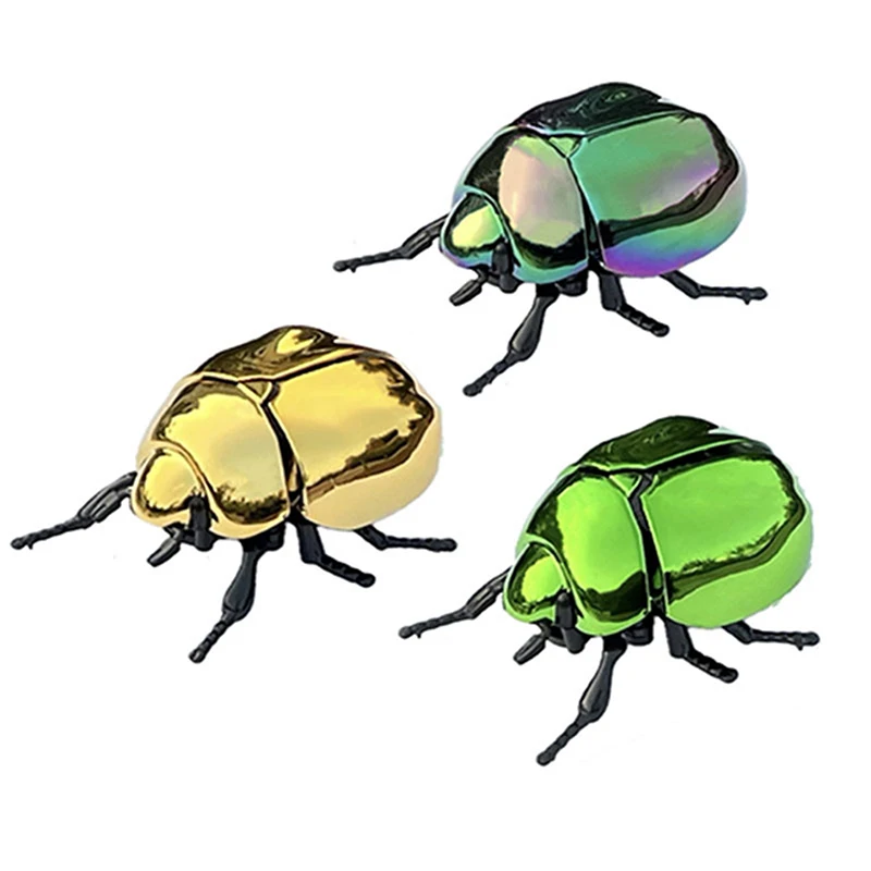 Scarab Beetle Children's Plastic Animals Toy Wind Up Beetle Bionic Toys Creative Prankster Animated Insect Model 1 Piece