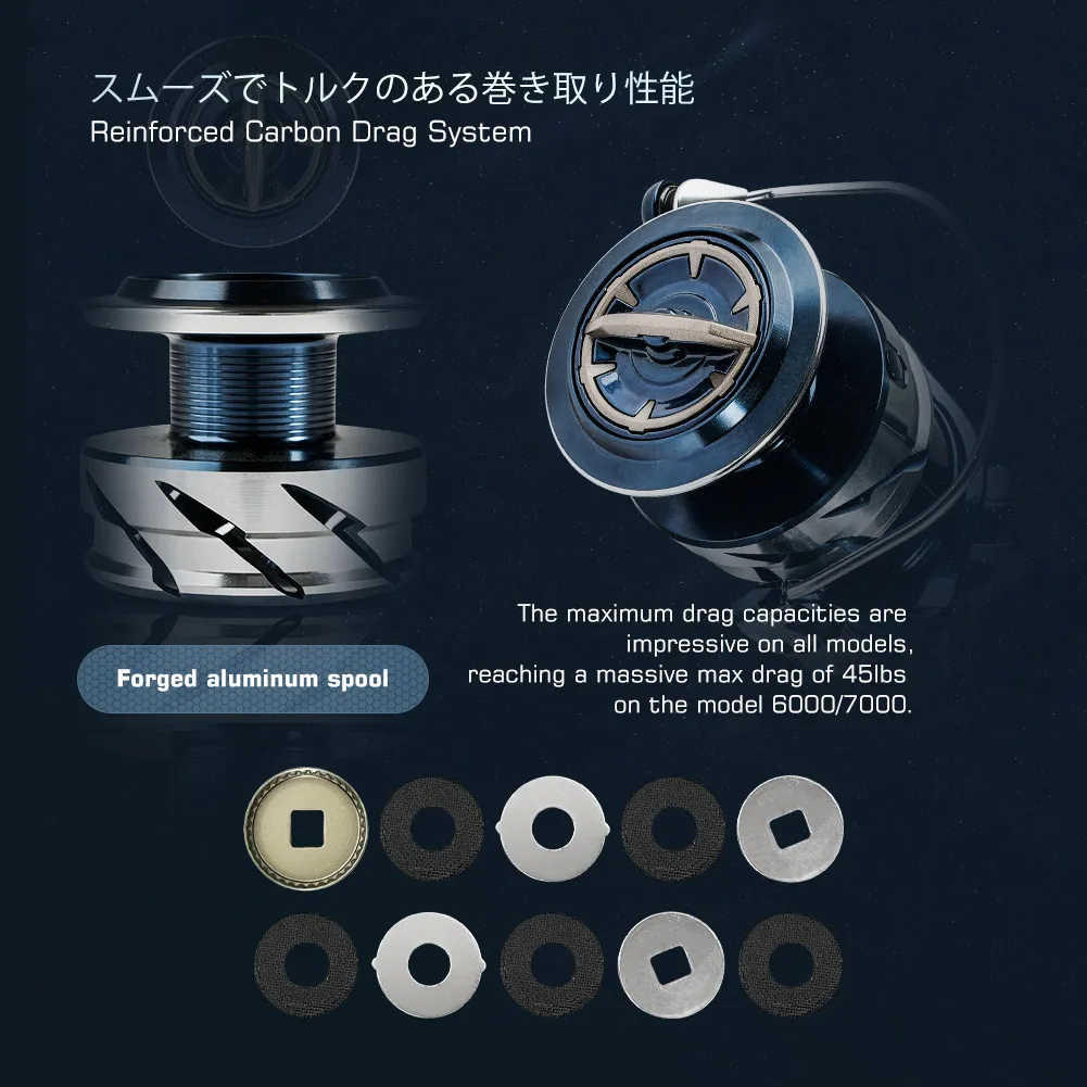 Aluminum Saltwater Spinning Fishing Reel 5