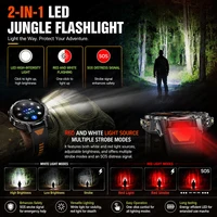 Montre connectée de sport militaire pour hommes, avec grande batterie de 1400mAh, GPS extérieur, lampe de poche, étanche IP68, appels Bluetooth, AMOLED, nouvelle collection 4
