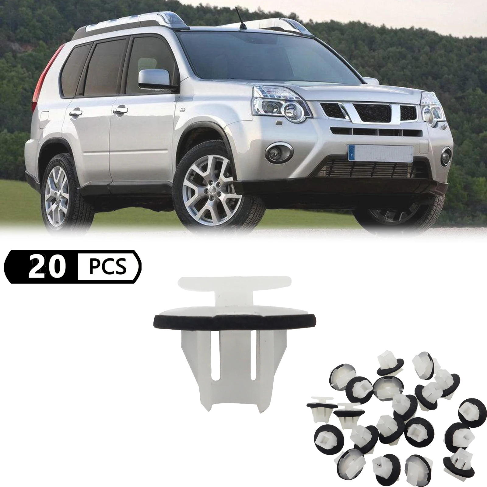 20Pcs Trim Panel Retaining Clips Moulding Fixing Interior Headlining Lining Fastener Accessories Styling For Nissan Juke X-Trail