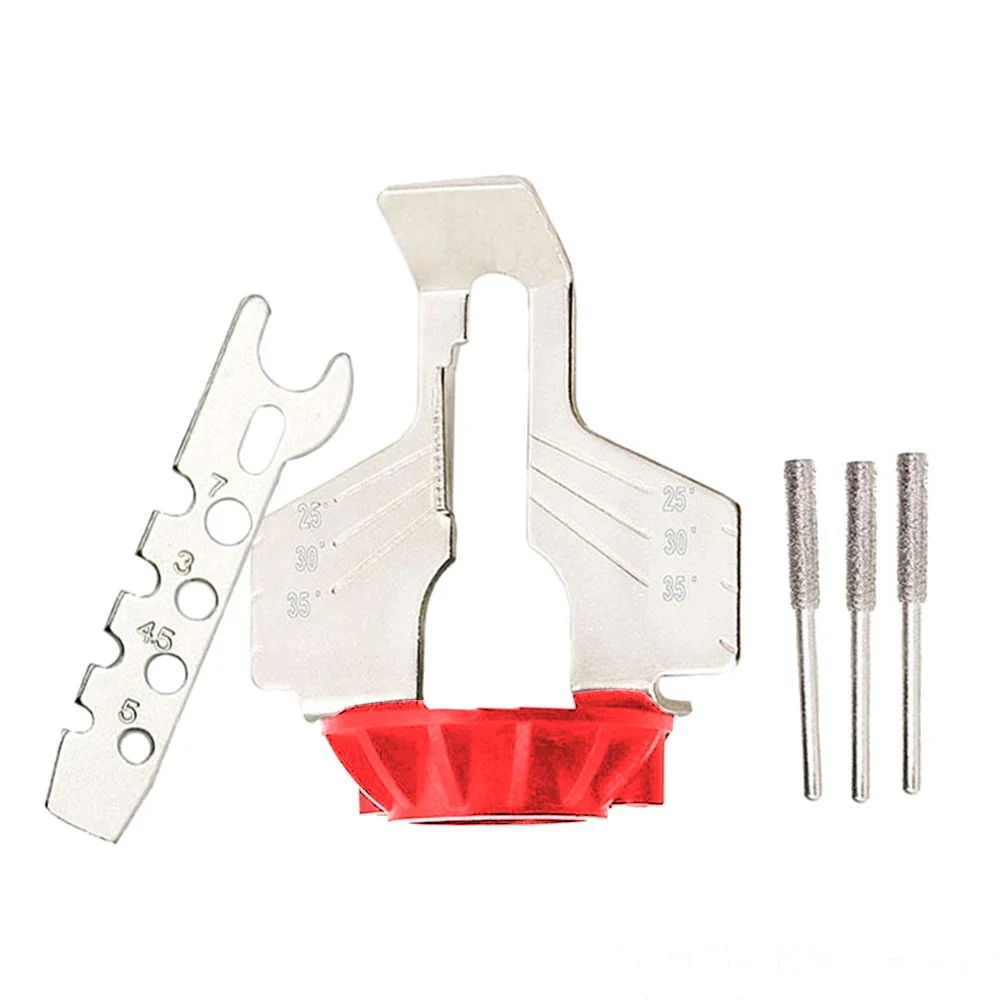 

Chainsaw Sharpening Attachment Rotary Tool Chain Saw Sharpener Attachment Chainsaw Sharpener Guide Drill Adapter Head Ruler