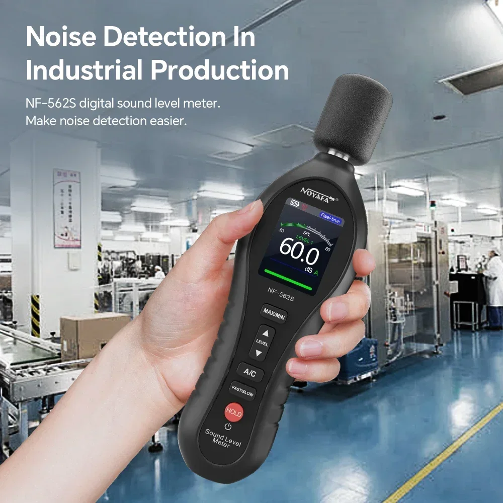NOYAFA Sound Level Meter NF-562S Digital Handheld Noise Measuring Instrument 30~130dB Mini Audio Noise Volume Decibel Meter 5