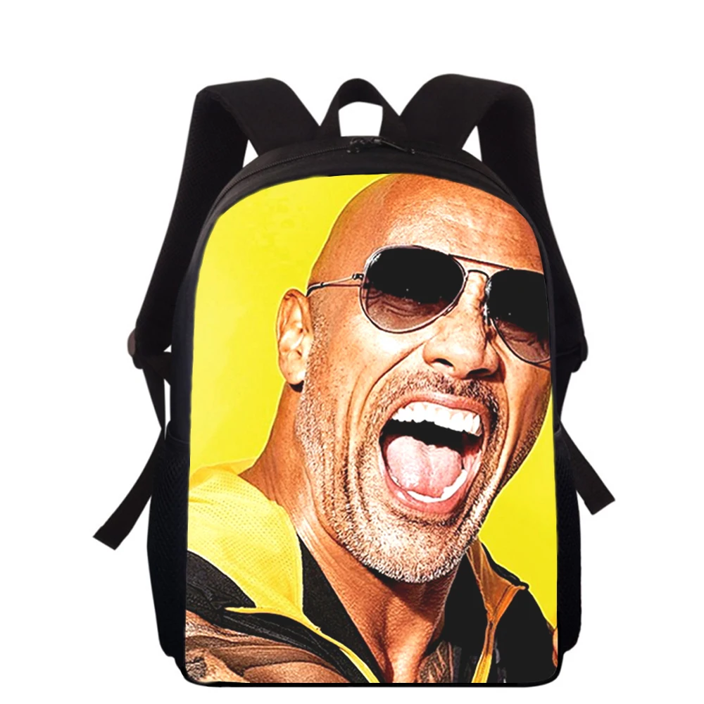 Dwayne Douglas Johnson 15” 3D Print Kids Backpack Primary School Bags for Boys Girls Back Pack Students School Book Bags
