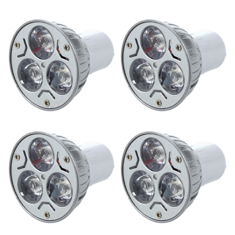 

4X GU10 LAMP LIGHT BULB Has 3 LED WARM WHITE 3W 5W 12V