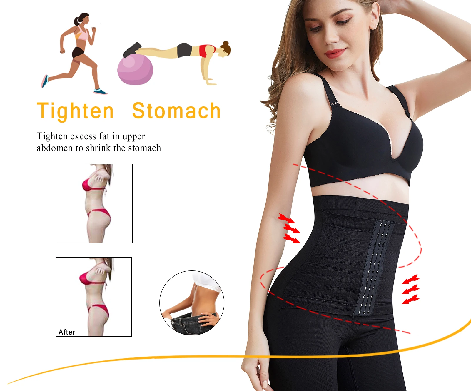 SEXYWG High Waist Shapewear Shorts Waist Trainer Body Shaper Panties Seamless Shapewear Tummy Control Panties