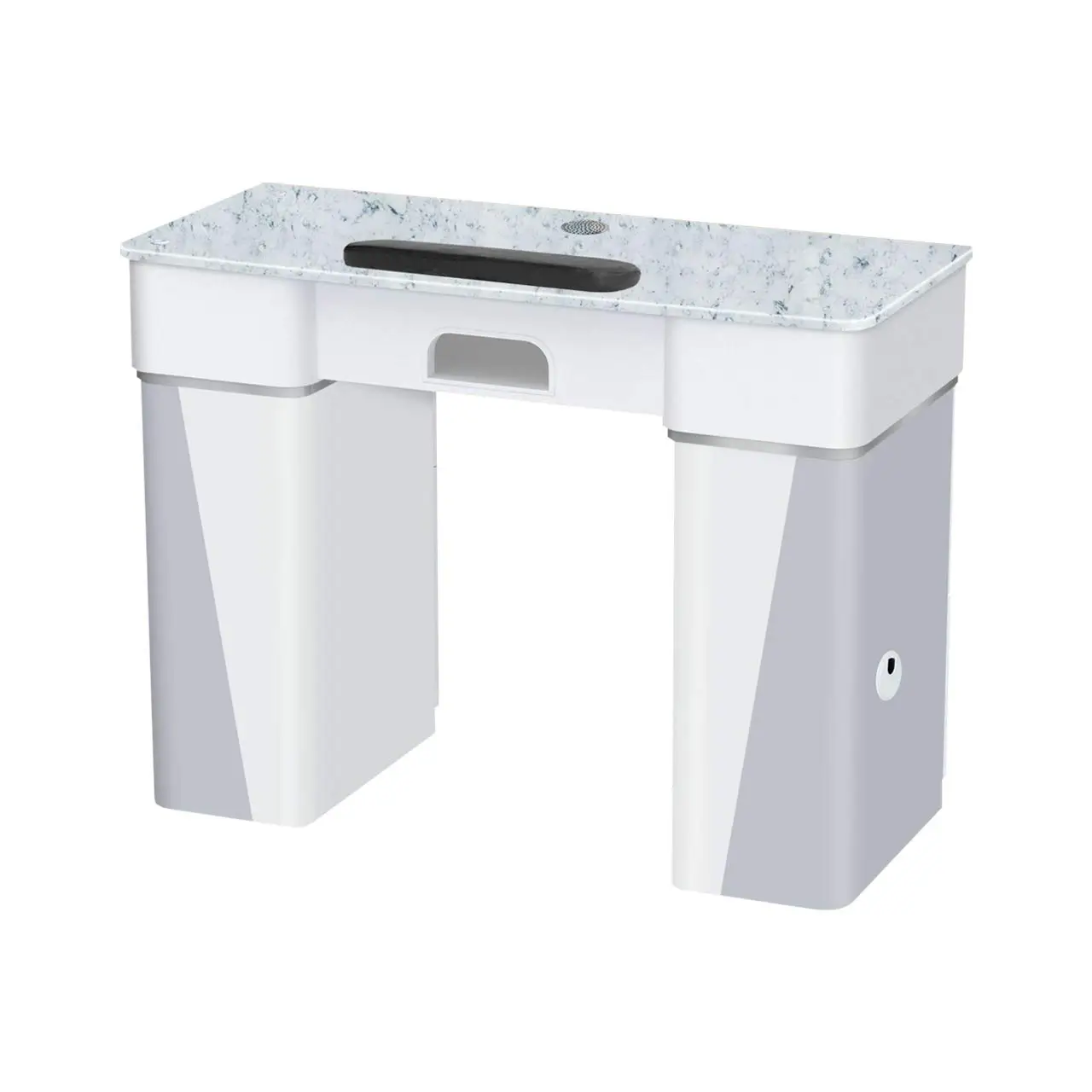 Manicure Table With Vent Pipes Nail Station for Beauty Salon Furniture Equipment Marble Top Acetone Resistant 1UV Hole