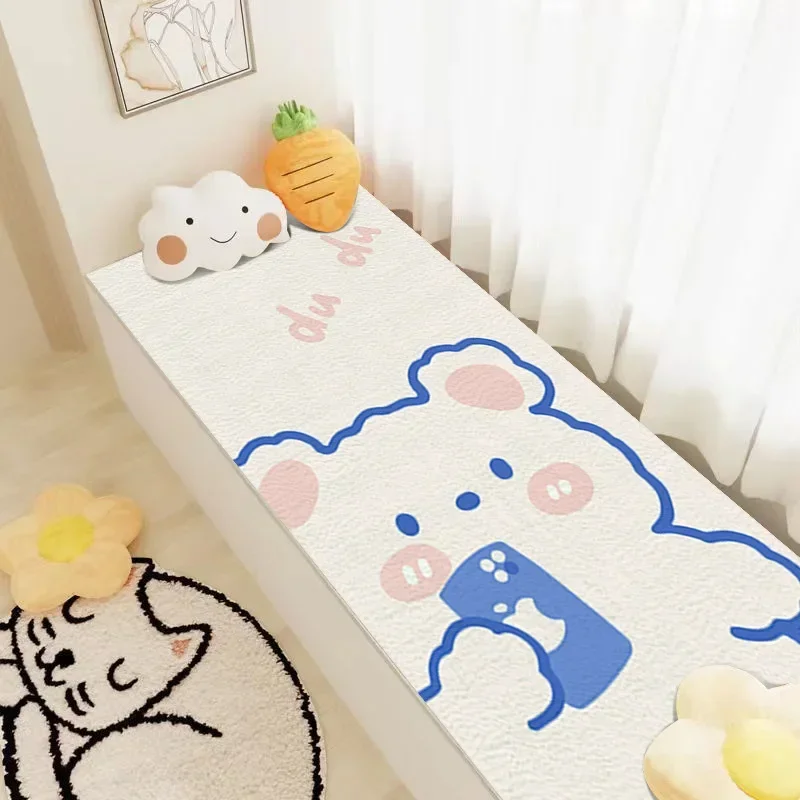 

Small Fresh Inns Bedroom Bedside Carpet Household Carpet Mat rug