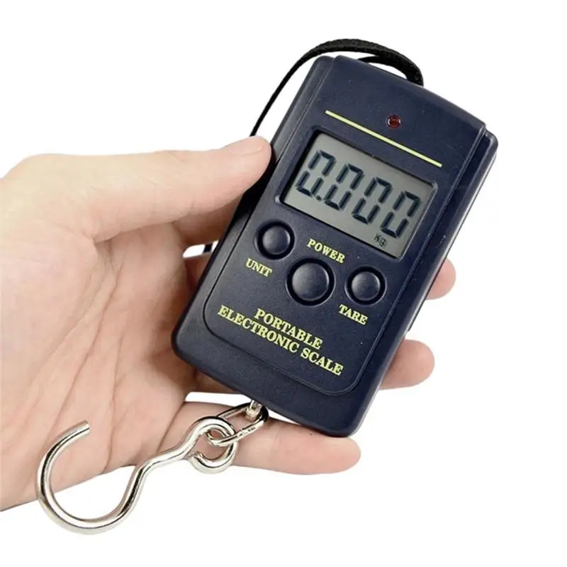 

Портативные весы 40 кг 10 г, цифровые весы с подсветкой, Электронные карманные весы для рыбалки и путешествий, весы для багажа, весы, инструмент