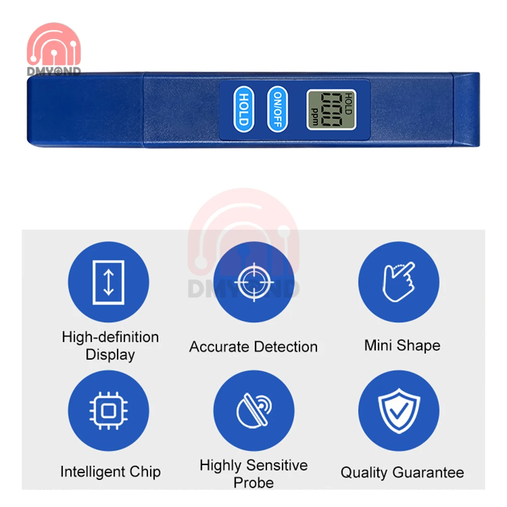 Portable TDS Water Quality Tester Pen 0-999ppm Alloy Probe Detector LCD Display Drinking/Pool/Aquaculture/Agriculture water tester,water quality detector