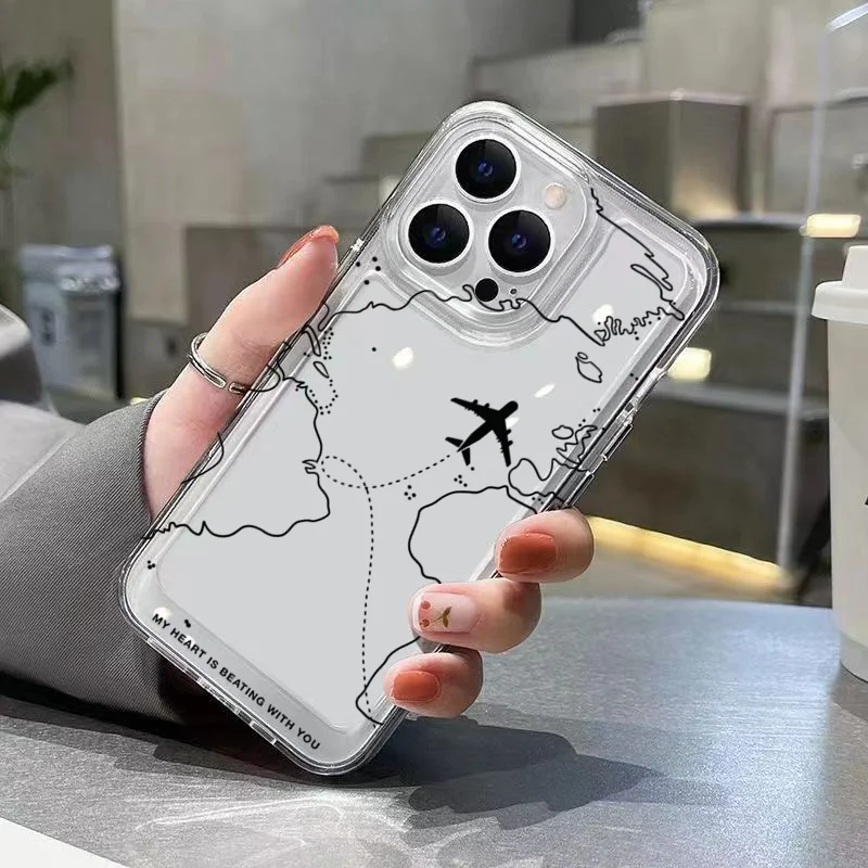 Wanderlust Airplane Route Design Phone Case